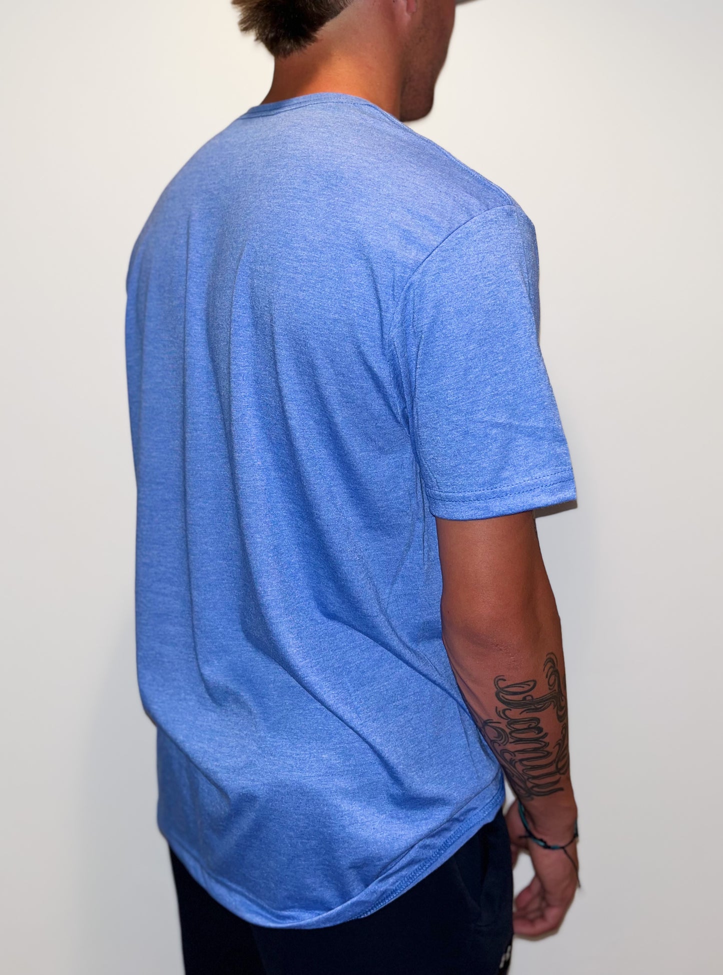 Heather Royal Blue Fourth of July T-Shirt (American Flag)