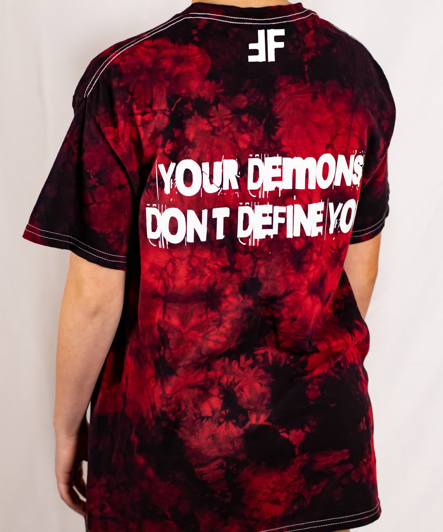 Unisex Red and Black Tie Dye T-Shirt