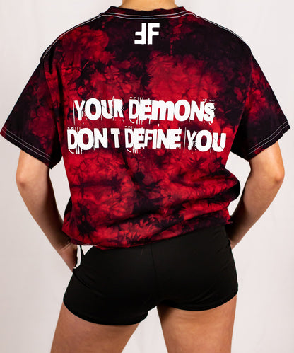 Unisex Red and Black Tie Dye T-Shirt