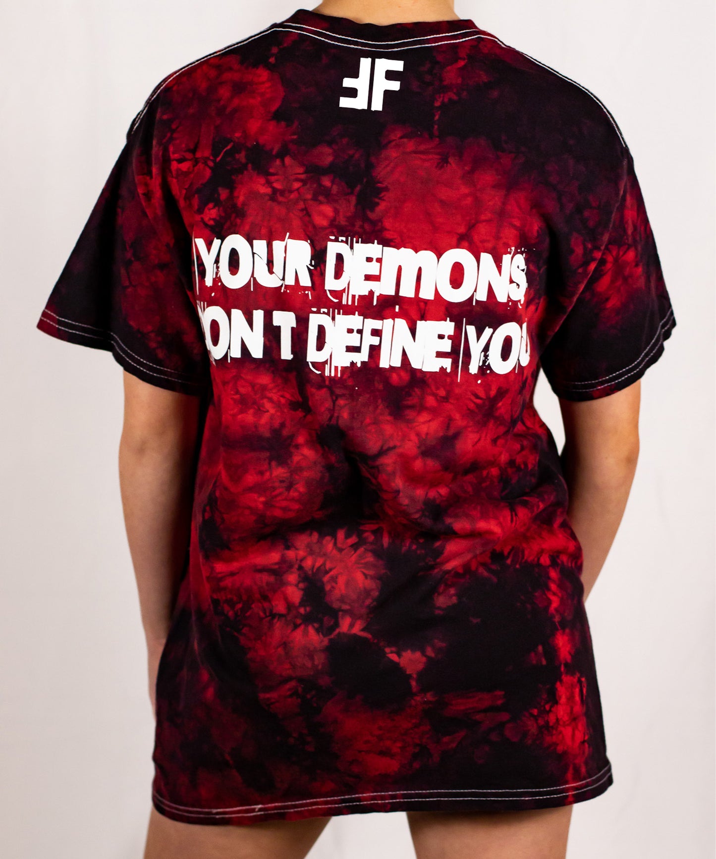 Unisex Red and Black Tie Dye T-Shirt
