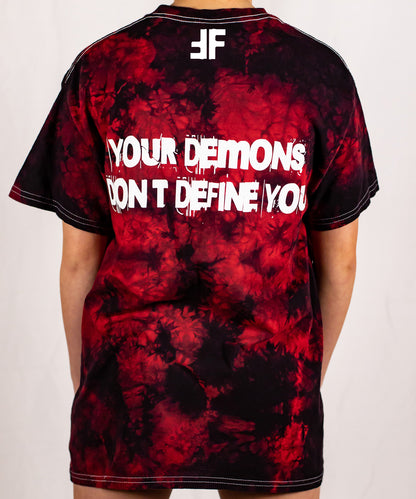 Unisex Red and Black Tie Dye T-Shirt