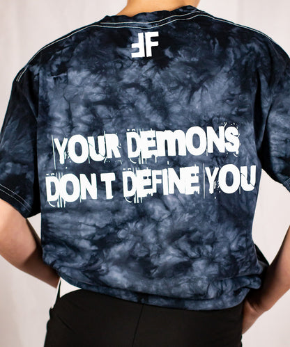 Unisex Black Crystal Tie Dye T-Shirt