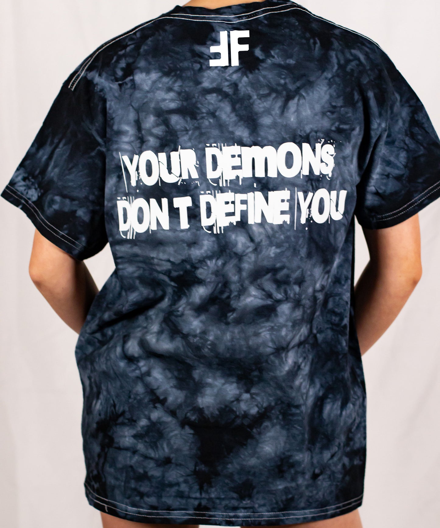 Unisex Black Crystal Tie Dye T-Shirt