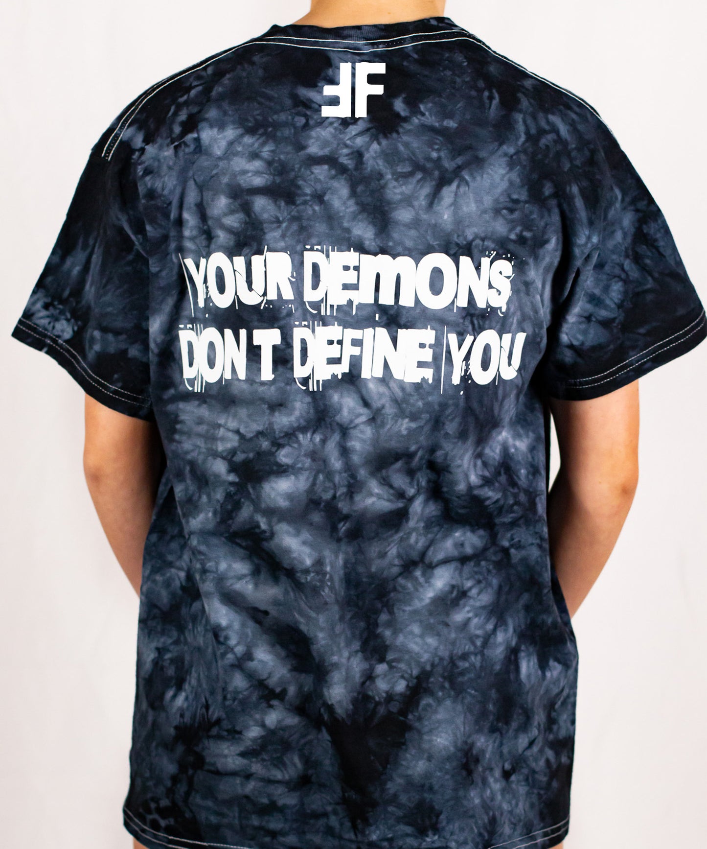 Unisex Black Crystal Tie Dye T-Shirt