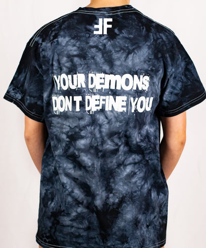 Unisex Black Crystal Tie Dye T-Shirt