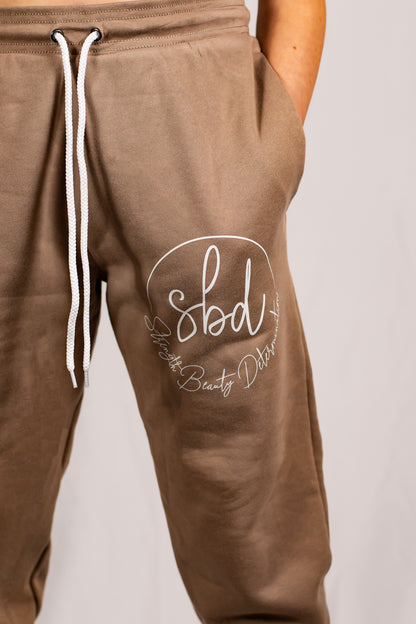 Soft Mocha Tan Cotton/Polyester Joggers (Unisex Matching Set)