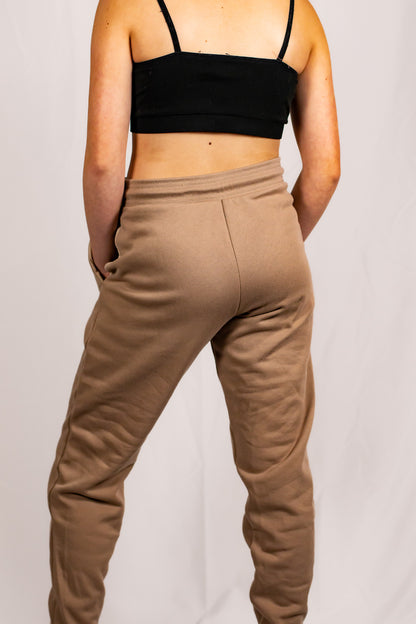 Soft Mocha Tan Cotton/Polyester Joggers (Unisex Matching Set)