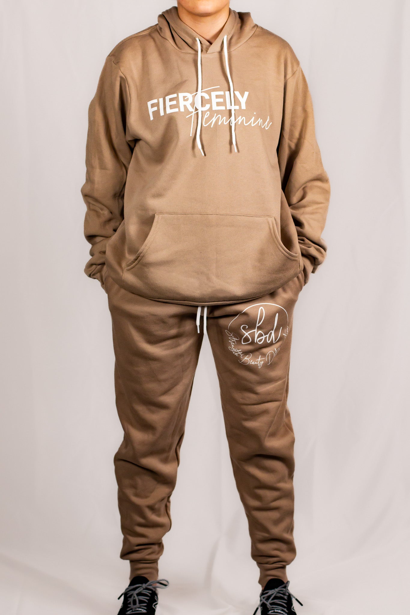 Soft Mocha Tan Cotton/Polyester Joggers (Unisex Matching Set)