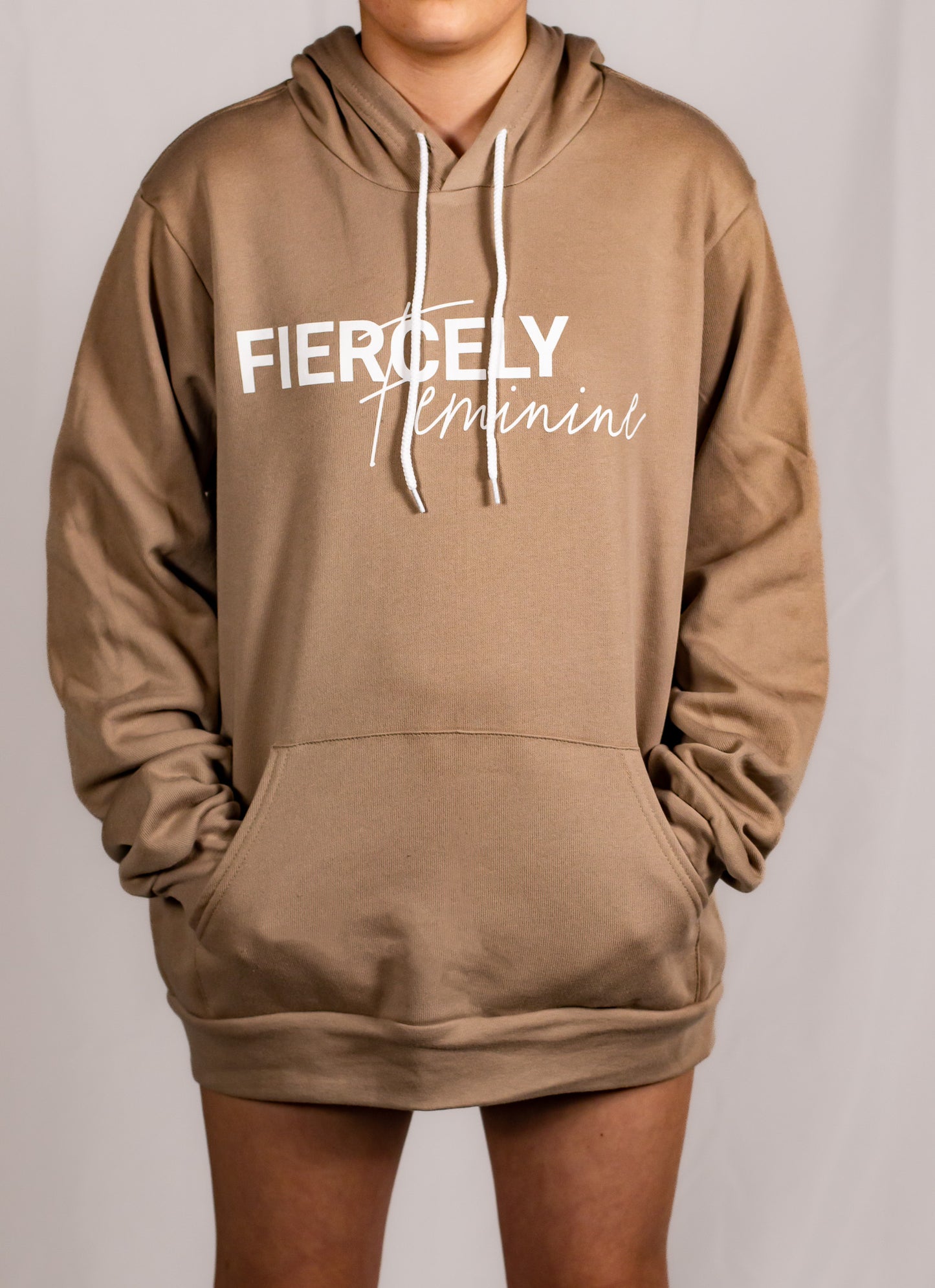 Soft Mocha Tan Cotton/Polyester Pullover Sweatshirt (Unisex Matching Set)