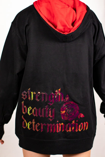 Unisex Black and Red Holographic Sweatshirt