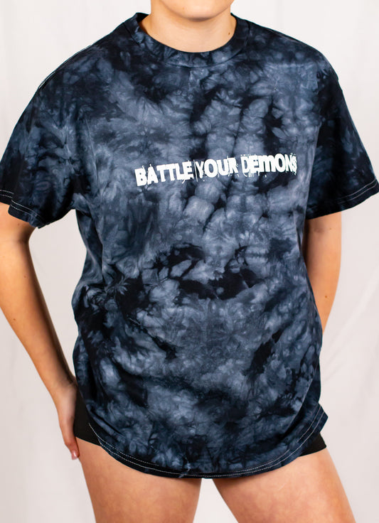 Unisex Black Crystal Tie Dye T-Shirt
