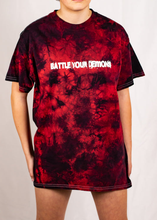 Unisex Red and Black Tie Dye T-Shirt