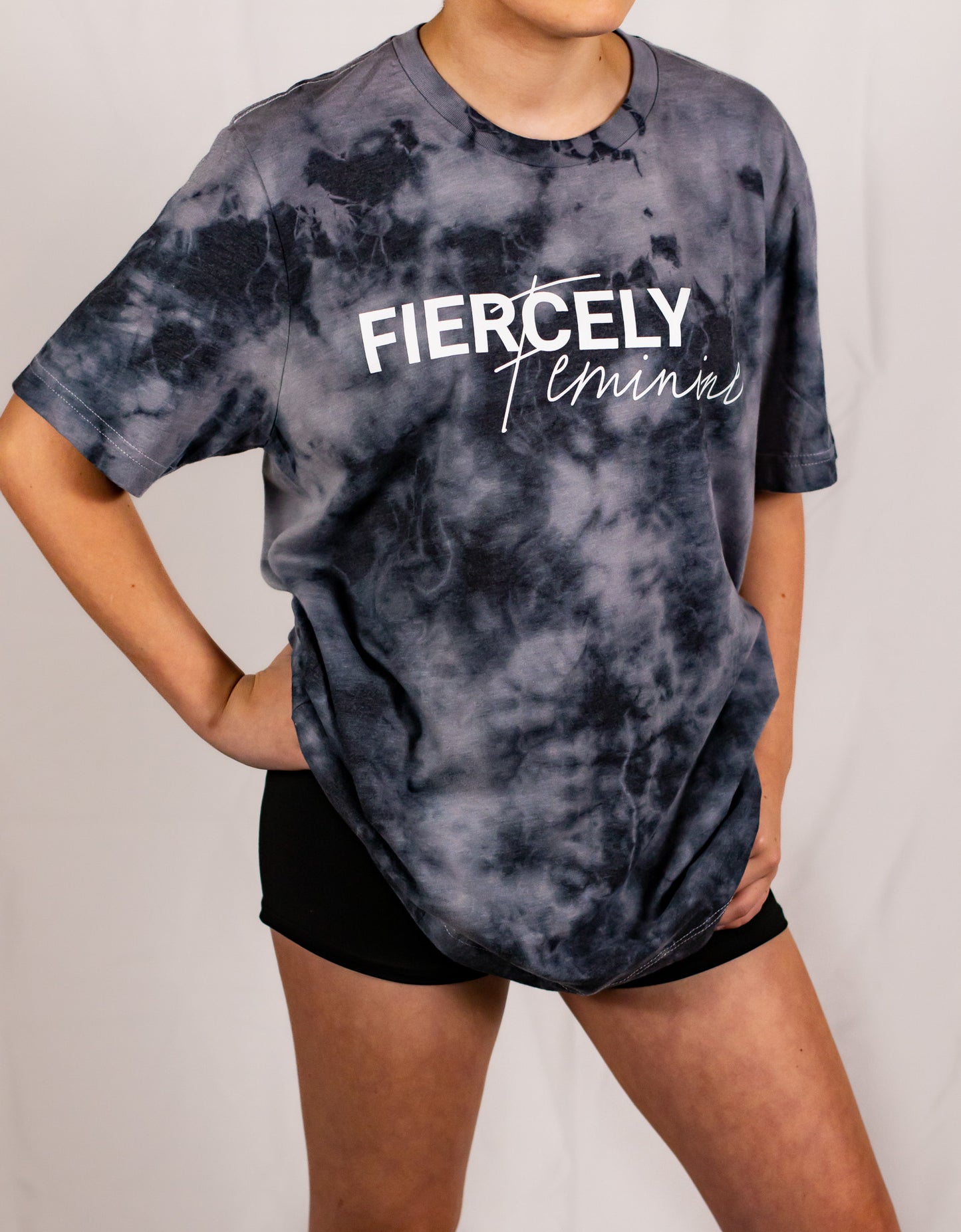 Unisex Black and Gray Tie Dye T-Shirt