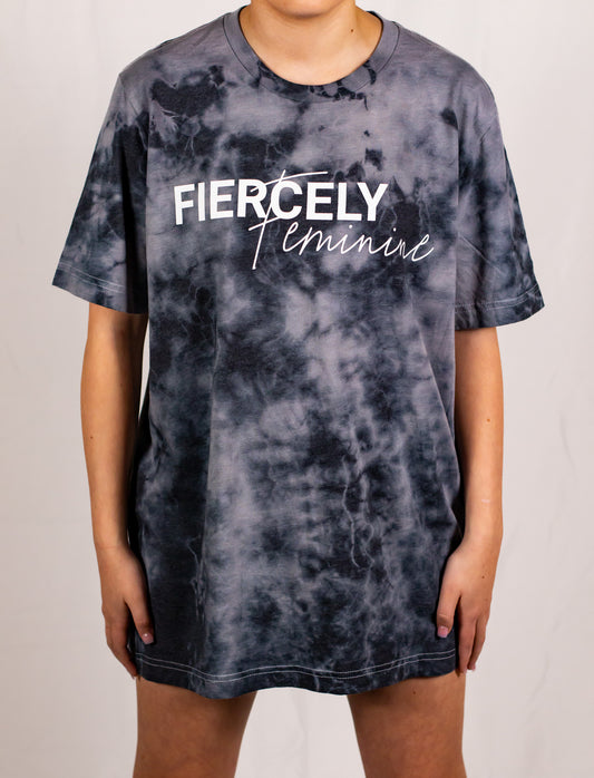 Unisex Black and Gray Tie Dye T-Shirt