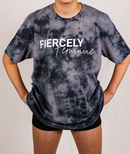 Unisex Black and Gray Tie Dye T-Shirt