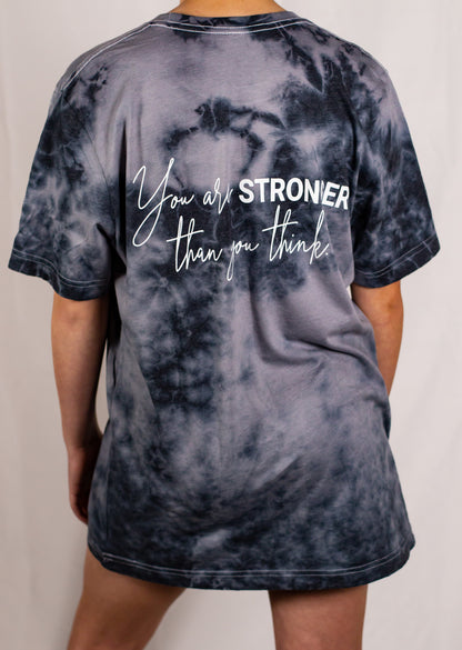 Unisex Black and Gray Tie Dye T-Shirt
