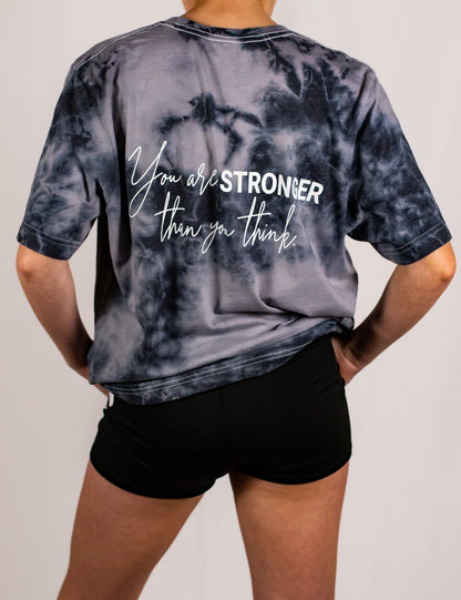 Unisex Black and Gray Tie Dye T-Shirt