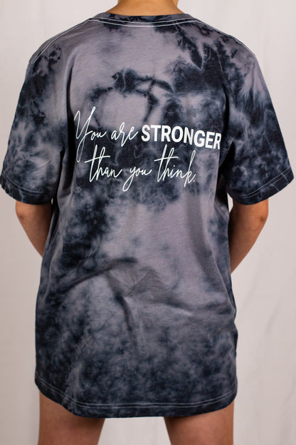 Unisex Black and Gray Tie Dye T-Shirt