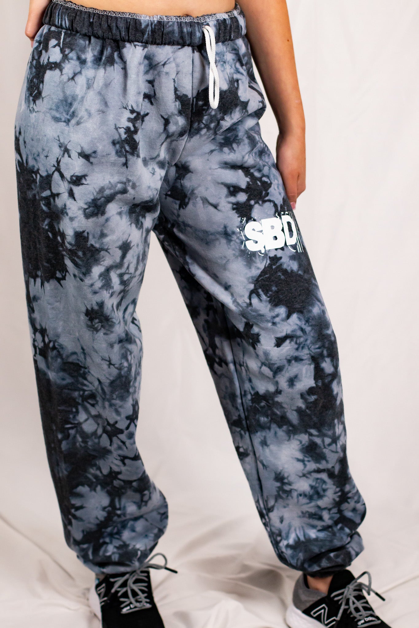 Unisex Black Crystal Tie Dye Sweatpants (Matching Set)