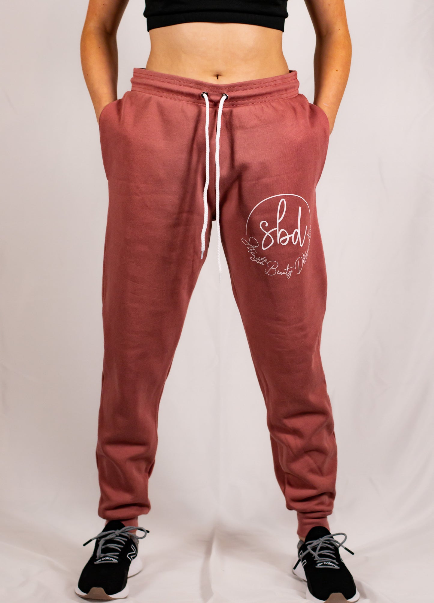 Soft Mauve Pink Cotton/Polyester Joggers (Unisex Matching Set)