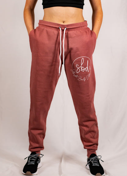 Soft Mauve Pink Cotton/Polyester Joggers (Unisex Matching Set)
