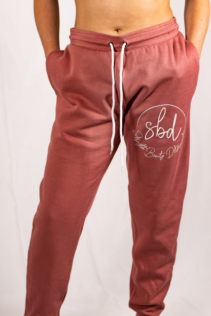Soft Mauve Pink Cotton/Polyester Joggers (Unisex Matching Set)