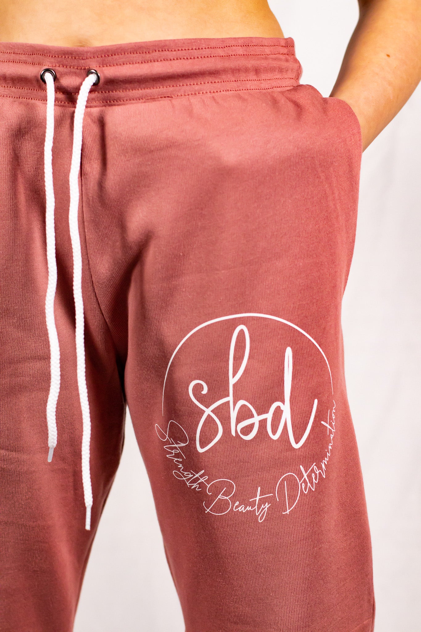 Soft Mauve Pink Cotton/Polyester Joggers (Unisex Matching Set)