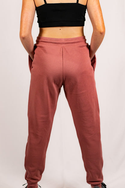 Soft Mauve Pink Cotton/Polyester Joggers (Unisex Matching Set)