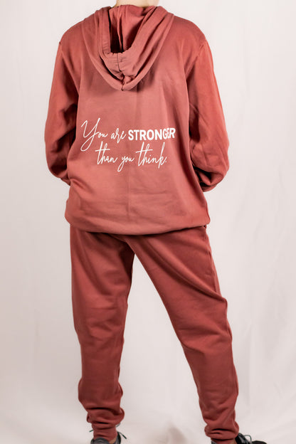 Soft Mauve Pink Cotton/Polyester Joggers (Unisex Matching Set)