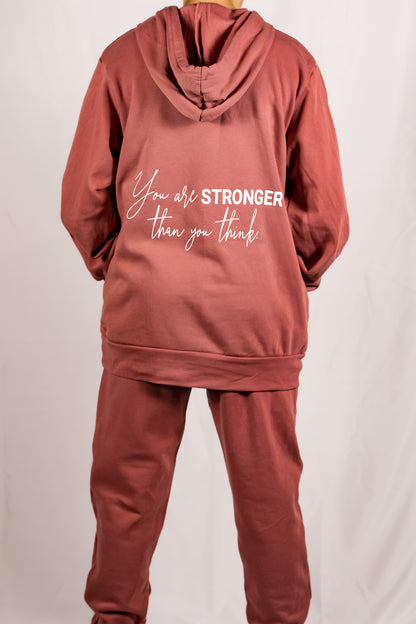 Soft Mauve Pink Cotton/Polyester Pullover Sweatshirt (Unisex Matching Set)